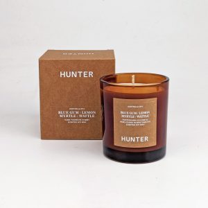 Large Australian candle next to its box - Sydney flower delivery