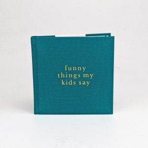 Book with green cover and gold lettering, "funny things my kids say" - Sydney flower delivery